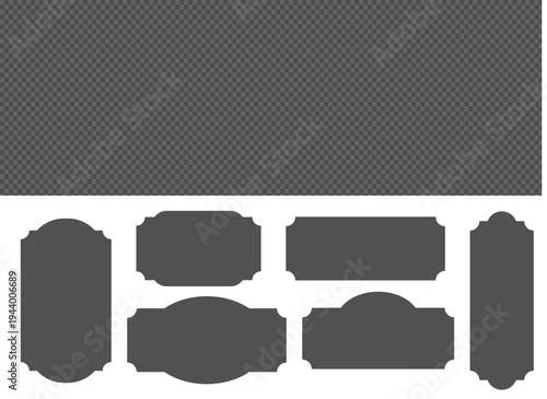 Vintage label set, elegant art deco frame, banner. Classic tags for handmade branding and rustic packaging. Sale sticker, certificate retro emblem 