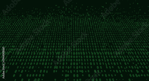 green binary code matrix background