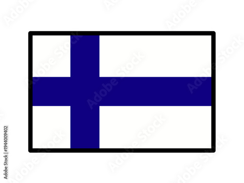フィンランドの国旗のイラスト素材