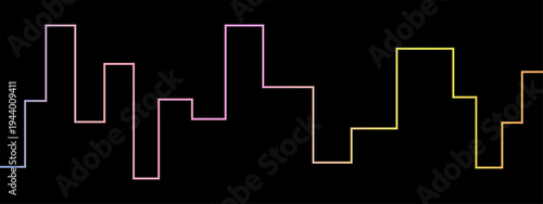 Sound wave line background, abstract equalizer with light glow effect, voice audio message, assistant, beat. Soundwave illustration.