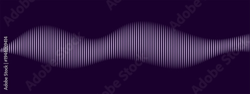 Sound wave line background, abstract equalizer with light glow effect, voice audio message, assistant, beat. Soundwave illustration.