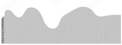 Sound wave line background, abstract equalizer with light glow effect, voice audio message, assistant, beat. Soundwave illustration.