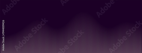 Sound wave line background, abstract equalizer with light glow effect, voice audio message, assistant, beat. Soundwave illustration.