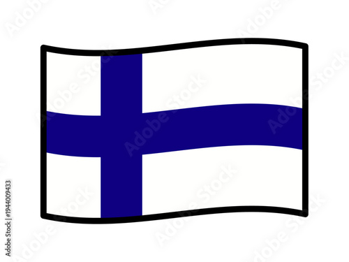 フィンランドの国旗のイラスト素材2