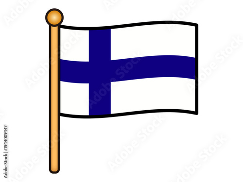 フィンランドの国旗のイラスト素材5