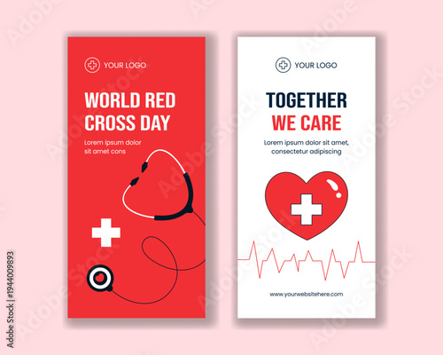 Social Media Vertical Banner for International Museum Day Flat Cartoon Hand Drawn