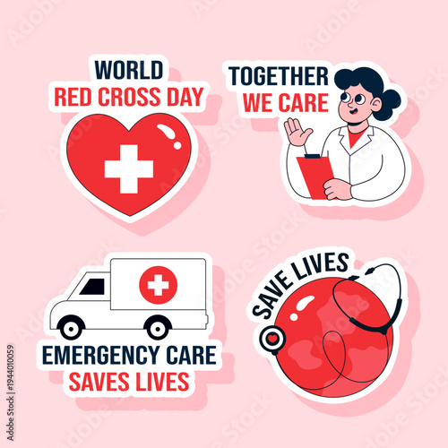 International Museum Day Social Media Label Flat Cartoon Hand Drawn Background Illustration