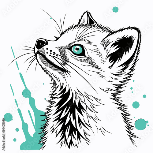 vector illustration of a cat