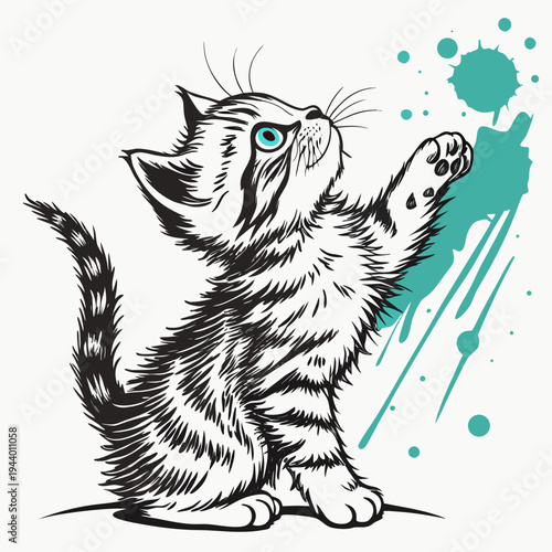 vector illustration of a cat