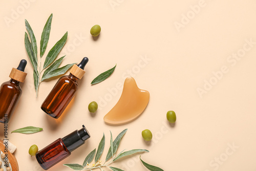 Composition with bottles of...