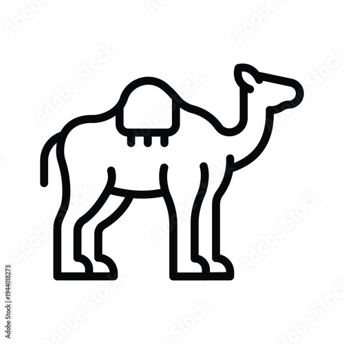Ready to use line style icon of camel