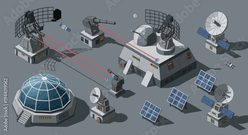 Satellite Dish Antenna Technology System.