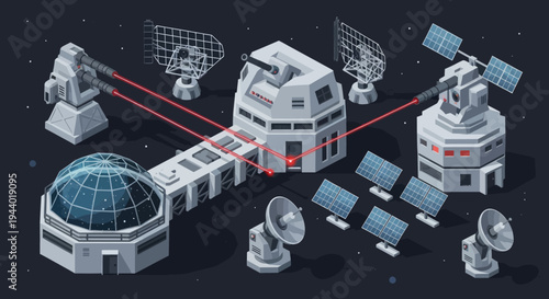 Satellite Dish Communication Technology System.