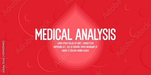 A template for posting information. Abstract background for healthcare and blood donation. Health and treatment. Poster for medical clinics. An illustration on the topic of medical analysis.