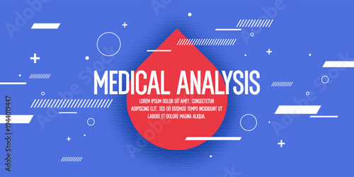 A template for posting information. Abstract background for healthcare and blood donation. Health and treatment. Poster for medical clinics. An illustration on the topic of medical analysis.