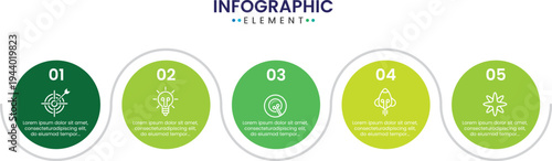 Set of vector infographic circle templates. Steps business data visualization timeline process infographic template. Cycle diagram for business presentation. Diagram infographic circle arrows set. 