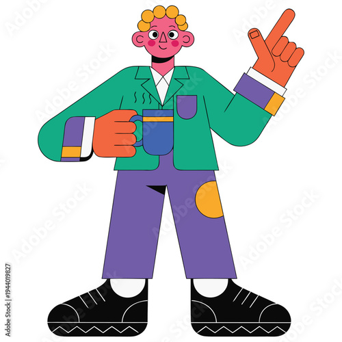 corporate employee standing with crossed arms