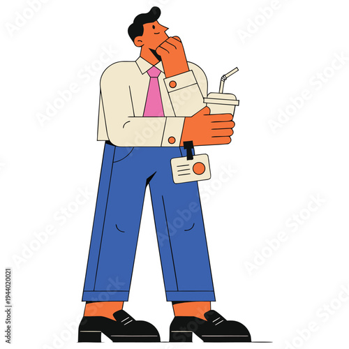 young businessman standing confidently