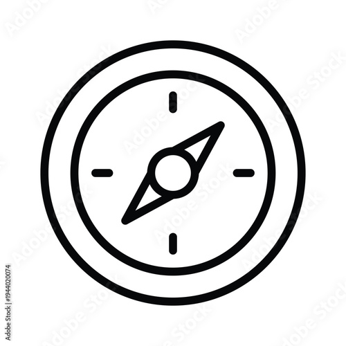 Ready to use line icon of orientation needle compass