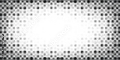 Elegant halftone faded gradient texture, grunge dotted pattern background, black and white noise grain wallpaper, retro pixel vector backdrop. creative background