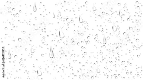 Water Droplets Overlay, Realistic rain effect for backgrounds and graphic design projects Vector