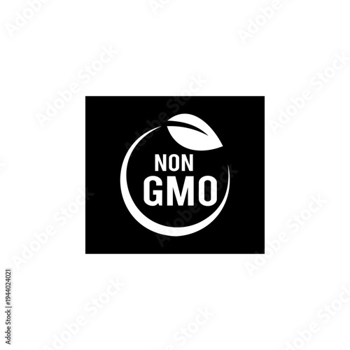 Schilderij op canvas NON GMO LOGO VECTOR INGREDIENTS ICON