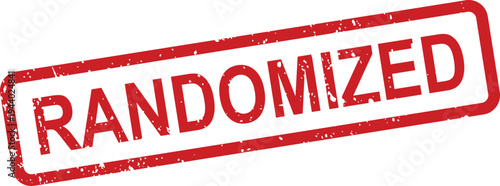 A striking red randomized grunge rubber stamp on a crisp white backdrop with a bold message