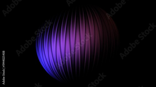 Colorful sphere seamless loop animation