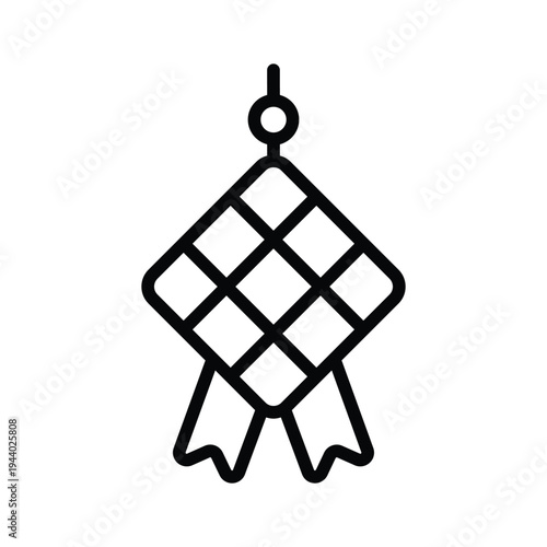 Take a look at this amazing icon of ketupat in modern design style