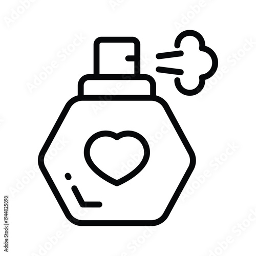 A well designed line icon representing perfume bottle for fragrance