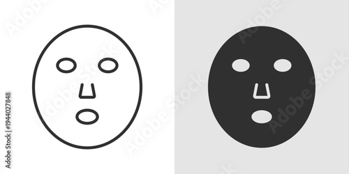 Face Mask Treatment Icon representing skincare therapy, beauty care, facial wellness, and professional cosmetic treatments for healthy skin.