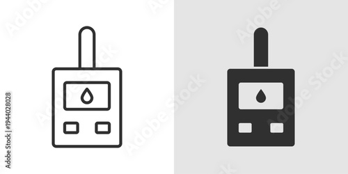 Glucose Meter Icon representing blood sugar monitoring, diabetes management, health tracking, and personal wellness care.