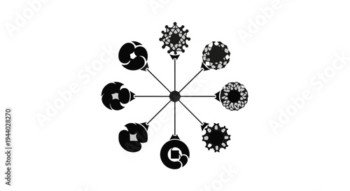 black and white gear system illustration cogwheels machinery