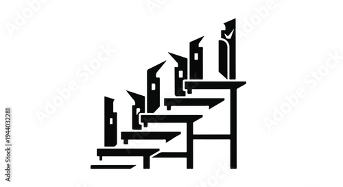 black line graph illustration with upward trend