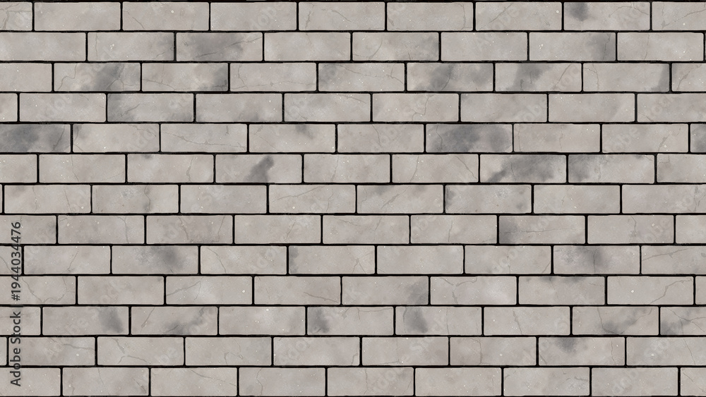 Fototapeta premium Destroyed wall brick texture on isolated background. Material grunged rocks overlays textured.