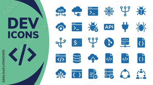 Developer icons illustrate modern software engineering concepts.