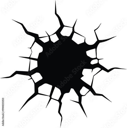 Abstract illustration of a black hole in a white background, representing a void or emptiness