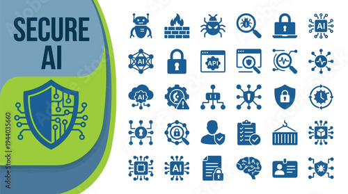 Cybersecurity shield protecting digital systems with artificial intelligence.