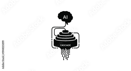 AI technology concept with neural network and machine learning