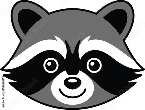 Raccoon head icon shows a cute animal mascot design.