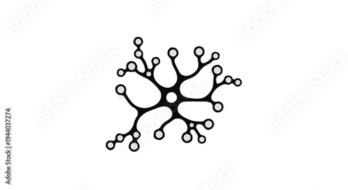 black molecular structure with nodes and connections