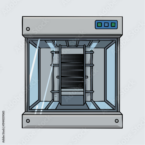 uv sterilizer box with digital display illustration