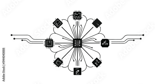 network connection technology infrastructure concept