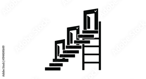 stairway to success business concept illustration