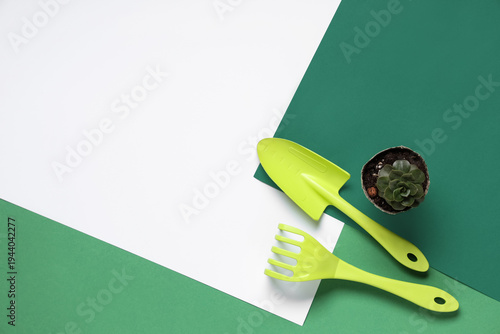 Gardening tools with rake a...
