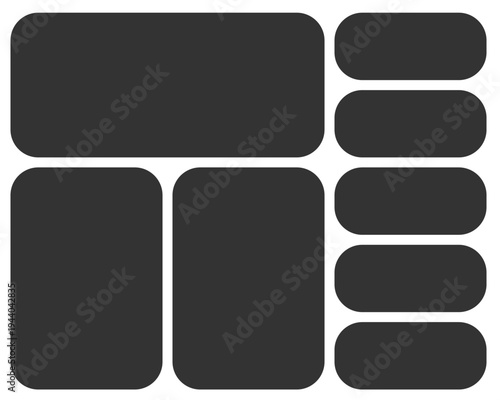 Abstract geometric shapes arranged in a modern visual composition