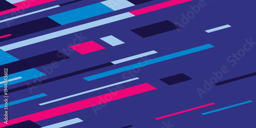 Abstract Geometric Background with Dynamic Diagonal Speed Lines, Colorful Flat Vector Design for Technology, Sports, Corporate Presentation, Motion Concept and Modern Digital Minimalist Backdrop