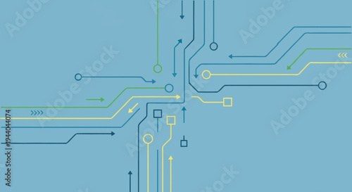 Abstract Digital Circuit Board Technology Background.