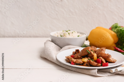 Tasty sweet and sour chicke...
