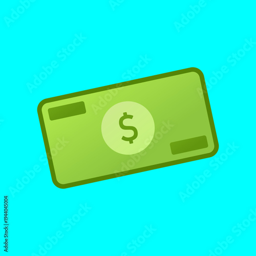 Flat Illustration of a Dollar Banknote flat illustration